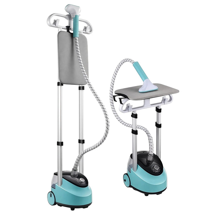 Steamer Dampfglätter, 1800W Doppelbügelstange Standdampfglätter, Dampfglätter mit 1.9L Wassertank, B