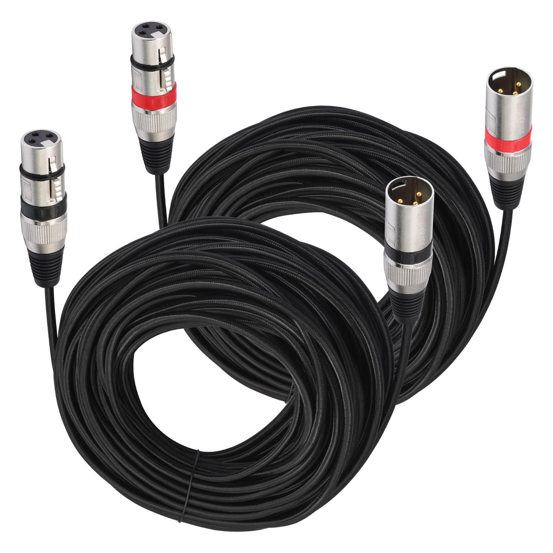 XLR Mikrofonkabel, Nylongeflecht Premium Symmetrisches XLR Kabel, 3 Pin DMX Microphone Connection Ca