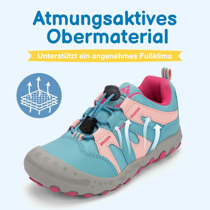 Mishansha Jungen Mädchen Wanderschuhe rutschfest Walkingschuhe Weich Flexibel Stabil Fitnessschuhe F