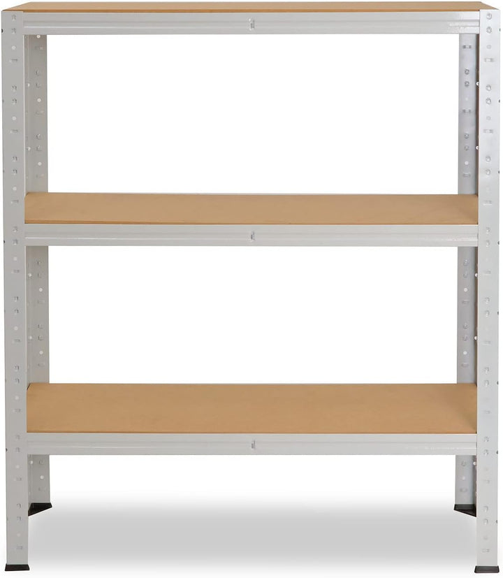 shelfplaza® 100x70x60cm Office Lagerregal Büro Schwerlastregal lichtgrau/Metall Regal Büro mit 3 Böd
