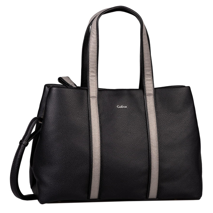 Gabor bags Anina Damen Shopper Umhängetasche Reissverschluss Mittelgross Schwarz