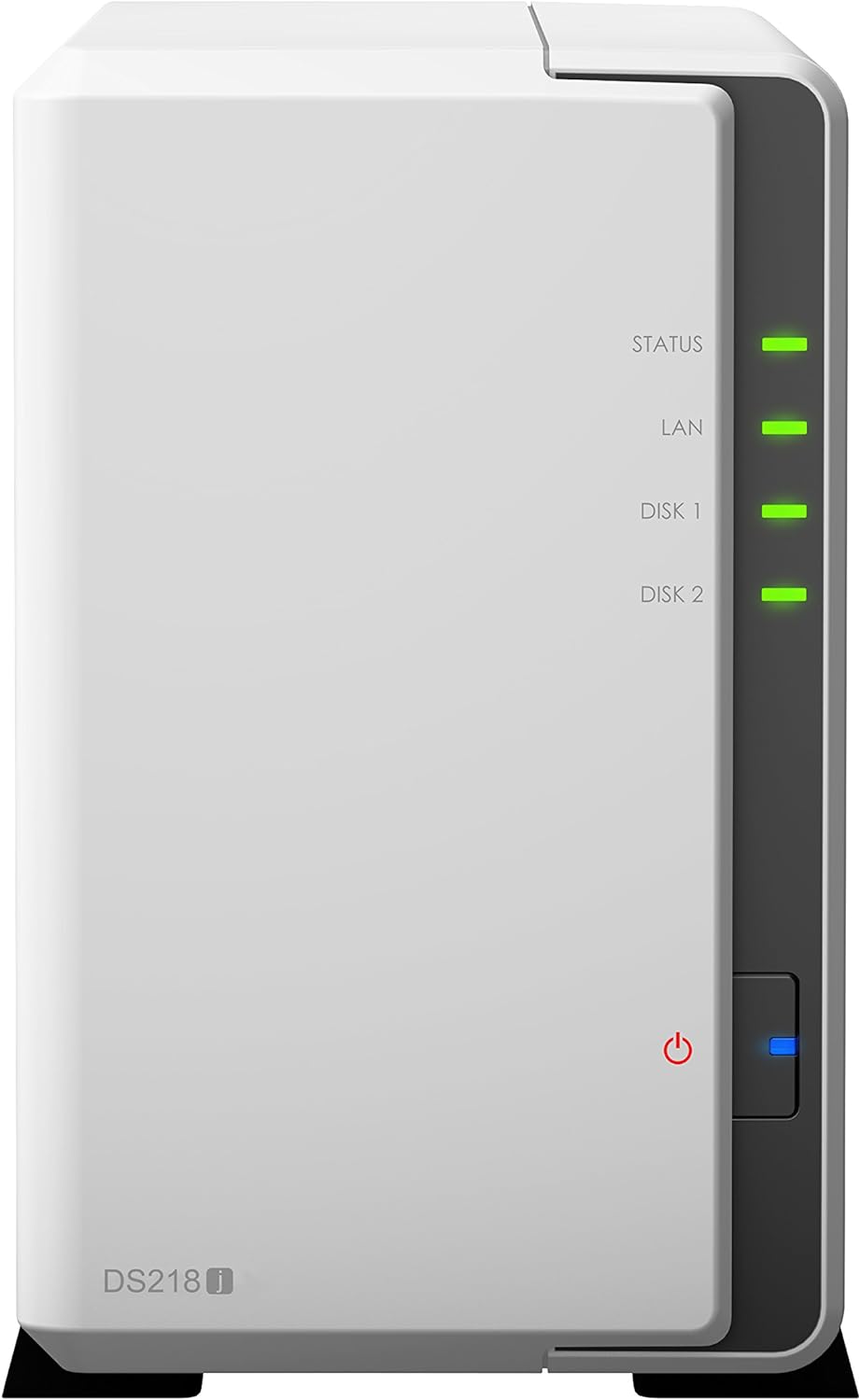 Synology DS218J/4TB-RED 4TB (2x 2TB WD Rot) 2 Bay Desktop NAS-Einheit, Mechanische Festplatte Wester