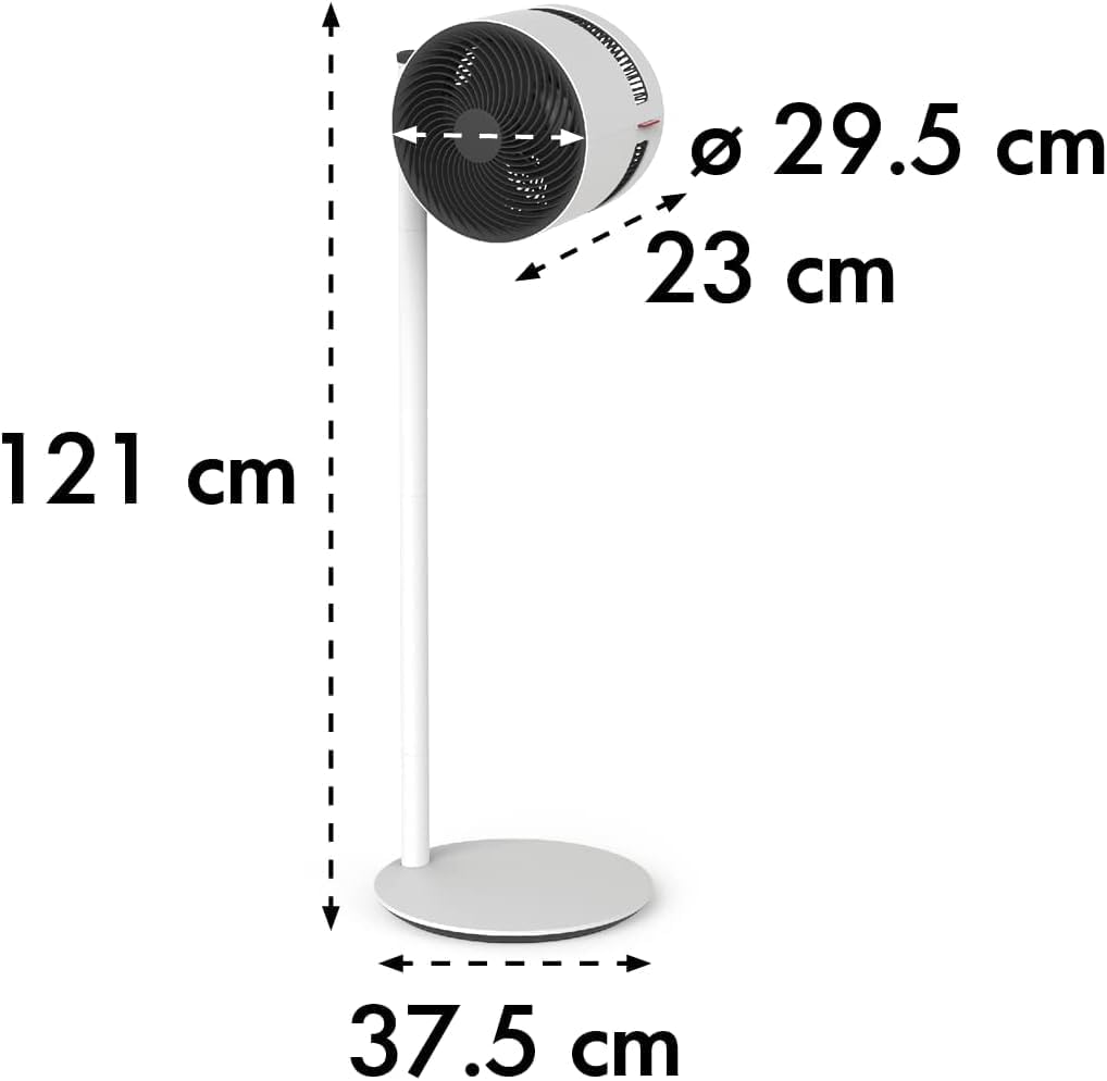 BONECO Air Shower Ventilator F230 – höhenverstellbarer Standventilator mit 4 Leistungsstufen – kippb