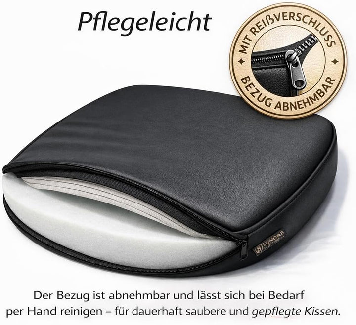 SILUK Sitzkissen 4er Set – Wasserdicht, Weich & Dick, Abnehmbarer Bezug mit Reissverschluss, Outdoor
