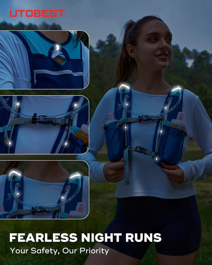 UTOBEST Trinkrucksack 5L Herren Damen Ultraleicht Laufrucksack für Laufen,Marathon,Jogging,Radfahren