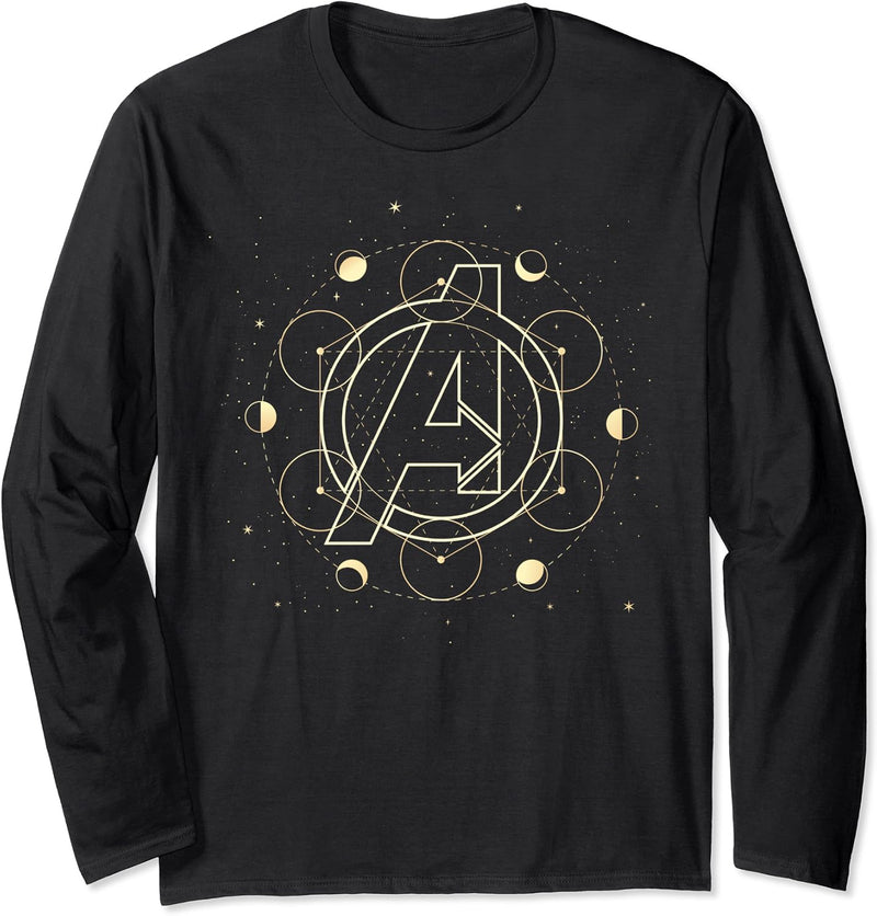 Marvel Avengers Moon Phase Chest Logo Langarmshirt
