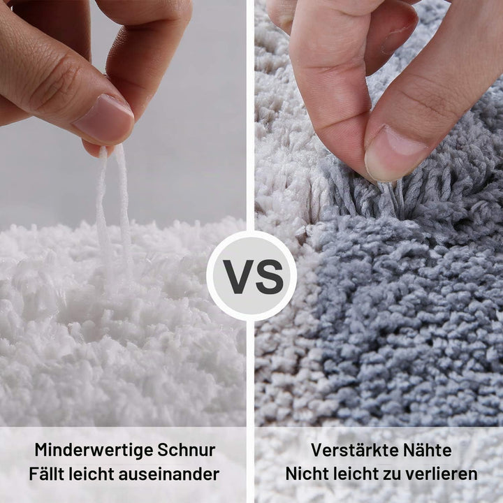 Homaxy rutschfest Badezimmer Badeteppiche Weich Hochflor Saugfähig Badvorleger Waschbar Flauschige M