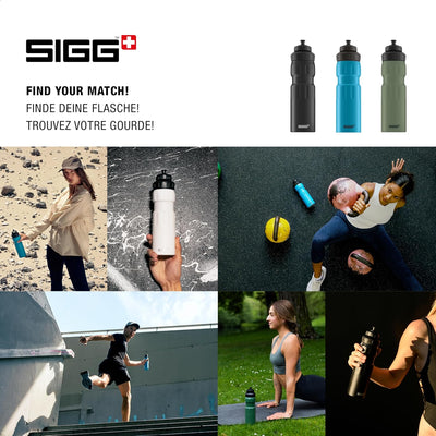 SIGG - Alu Sport Trinkflasche - WMB Sports - Mit 3-Stufen-Sportverschluss - Klimaneutral Zertifizier