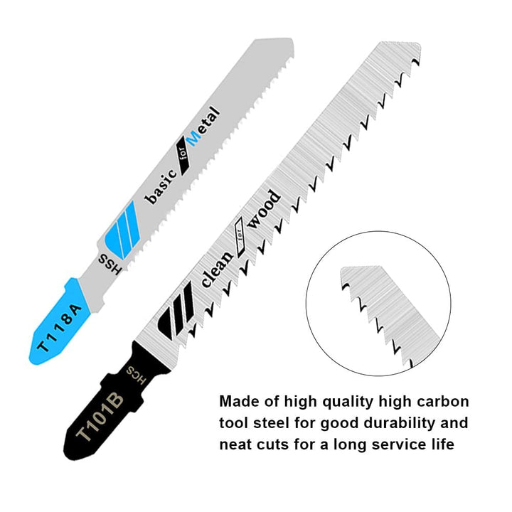 42tlg Professional Stichsägeblätter Set mit Kunststoffbox T-Schaft Stichsägeblätter(T118A(B)|T101AO|