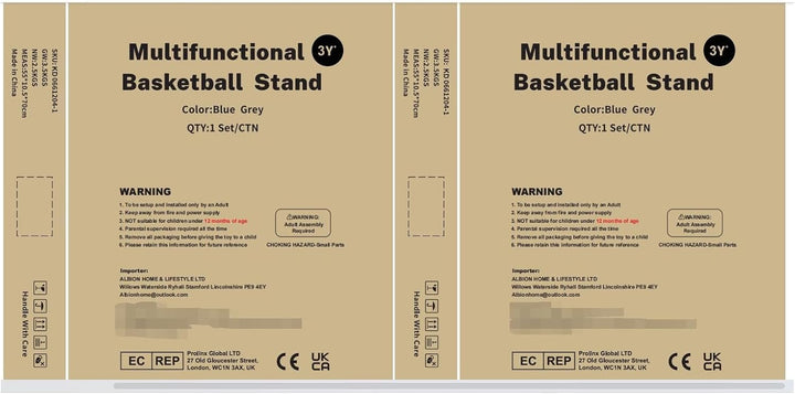 3-in-1-Basketballkorb-Set für Kinder, höhenverstellbares Sportaktivitätscenter mit Basketball, Fussb