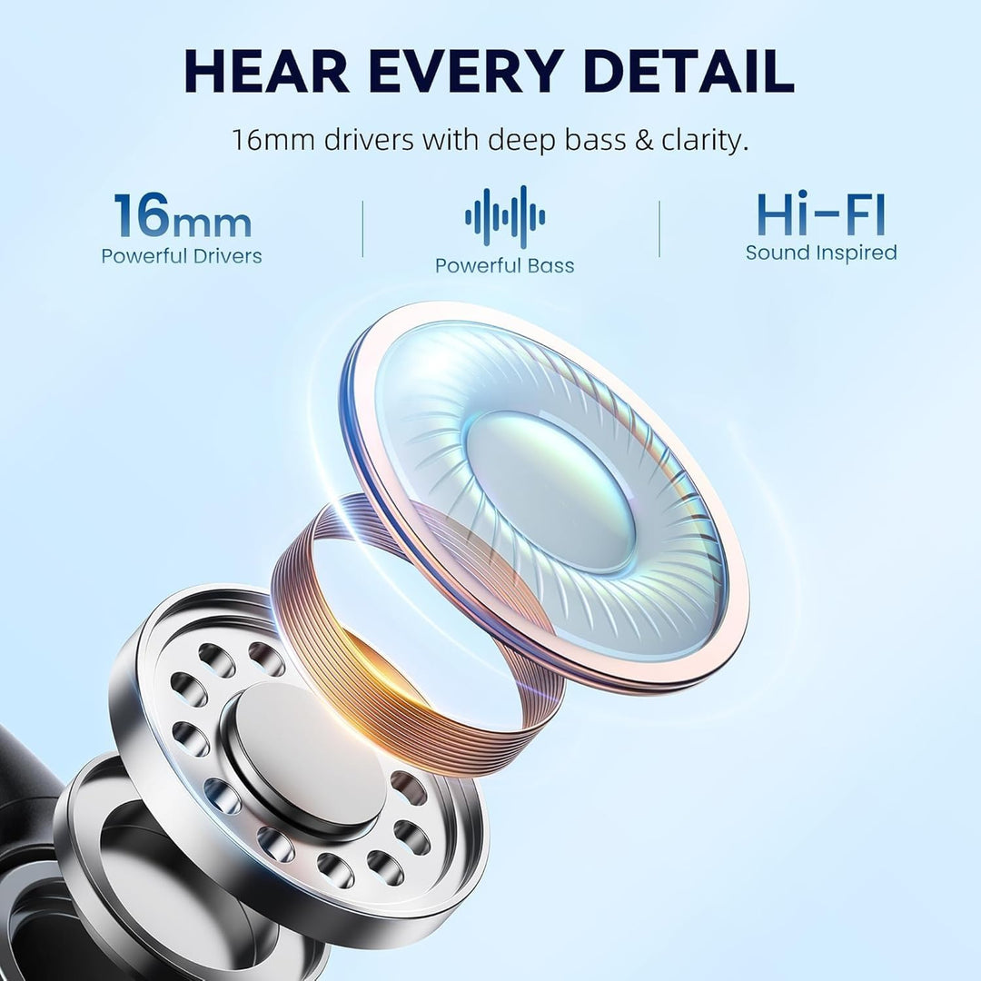 HIFI WALKER T10 Air Knochenschall Kopfhörer, IPX8 wasserdichte Schwimmkopfhörer mit 32GB MP3 Player,