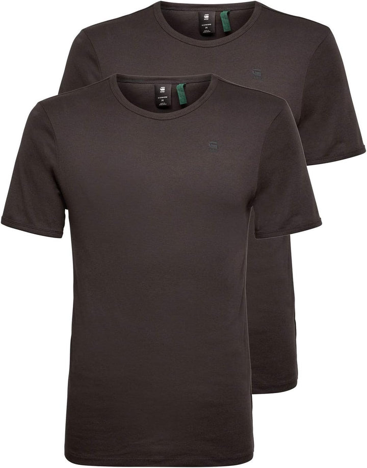 G-STAR Herren Base T-Shirt 2-Pack XXS Schwarz (Black D07205-124-990), XXS Schwarz (Black D07205-124-