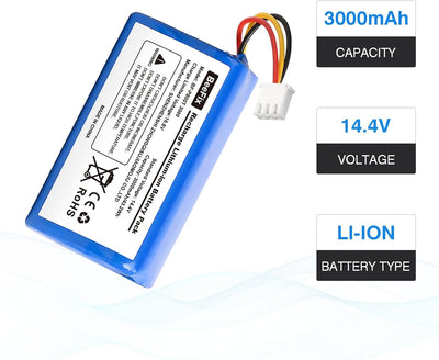 3000mAh Ersatzakku für Proscenic 800T Li-ion Akku 820T, 830T, 820S Staubsauger Roboter 14.4V Li-ion