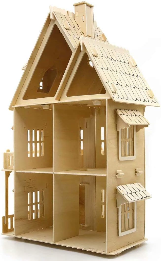 CUTEROOM 3D-Puzzle Holz Gotisches Haus - DIY-Bastelset zur Dekoration von Schlafzimmern und Regalen