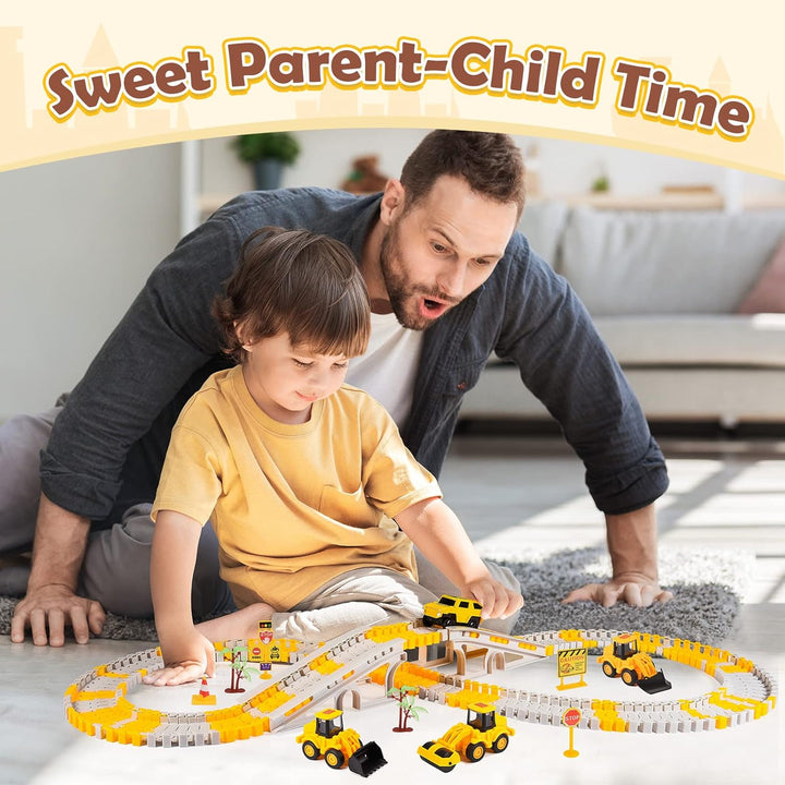 Adeokay Kinderspielzeug ab 2 3 4 5 6 Jahre, Rennbahn Kinder Geschenk 2-6 Jahre Junge Autorennbahn ab