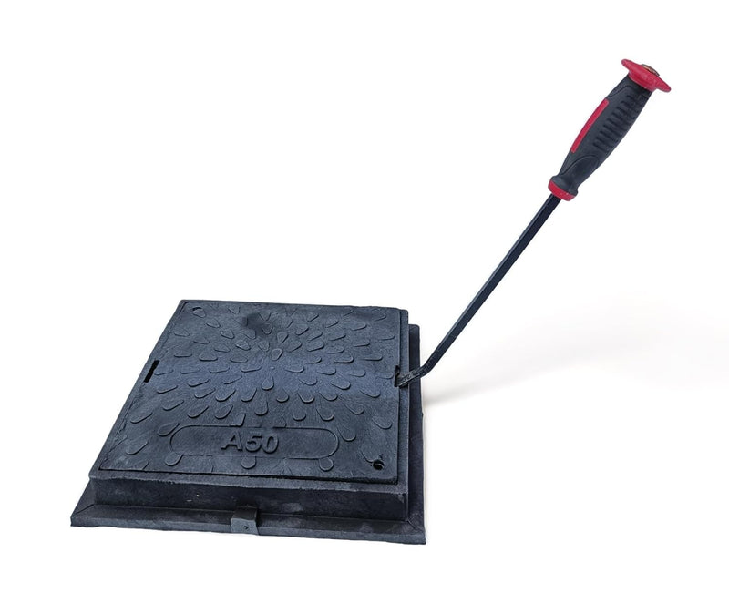 Varile 38 cm Schachtabdeckung Schwarz DN 315 Kunststoff Belastbar bis 5 t Klasse A50, Schwarz