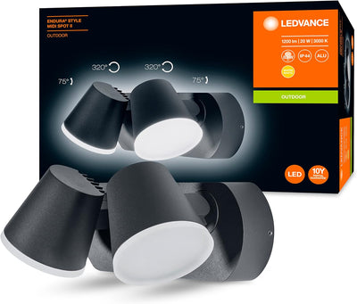 Ledvance LED Wand- und Deckenleuchte, Leuchte für Aussenanwendungen, Warmweiss, Endura Style Midi Sp