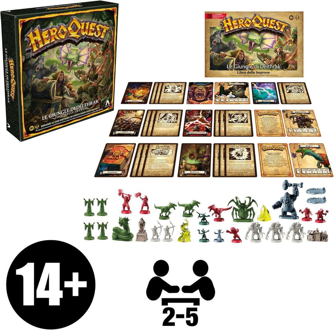 Avalon Hill, HeroQuest, Dschungel-Pack von Delthrak | Rollenspiele | Ab 14 Jahren | Für 2-5 Spieler