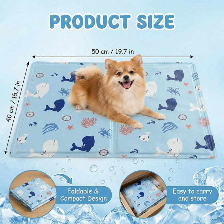 Ninonly Kühlmatte Hund 40X50cm Kühlmatte für Hunde Katze Haustier Eismatte Selbstkühlende mit Ungift