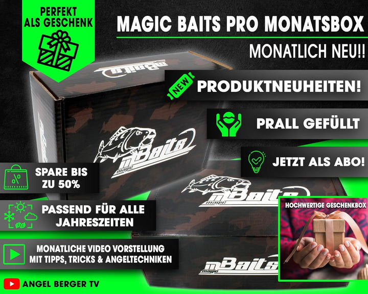 Magic Baits Pro MONATSBOX Karpfenbox Angelbox Promo Box Geschenk Angeln Angelzubehör (Juni), Juni