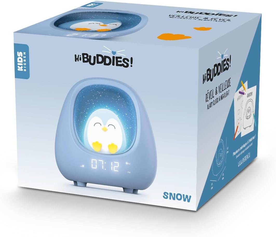 Bigben Kinderwecker mit Nachtlicht (Pinguin), Pinguin