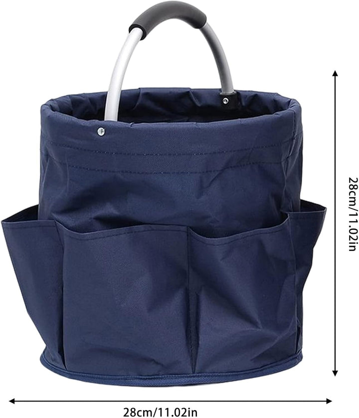 Garten-Organizer, wasserdichte Taschen für Gartengeräte, Runder Aufbewahrungskorb zum Aufbewahren vo