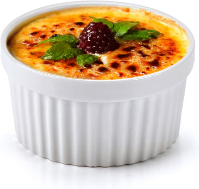 Dimono® Dessert-Schalen Creme Brulee Souflee-Förmchen, Auflaufform-Schälchen mit 170 ml für Desserts