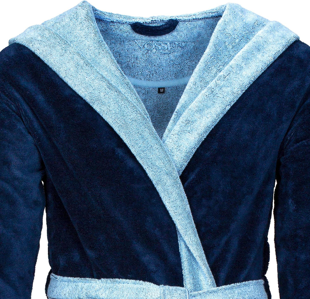 Vossen Damen & Herren Bademantel Poppy, Blau (Winternight 004)