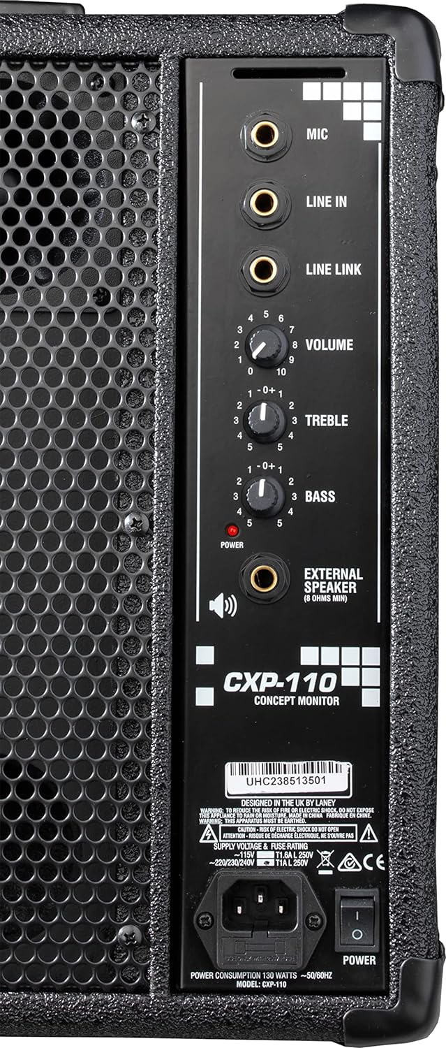 Laney CONCEPT Series CXP-110 - Active stage monitor - 130W - 10 inch woofer plus horn, Black Active