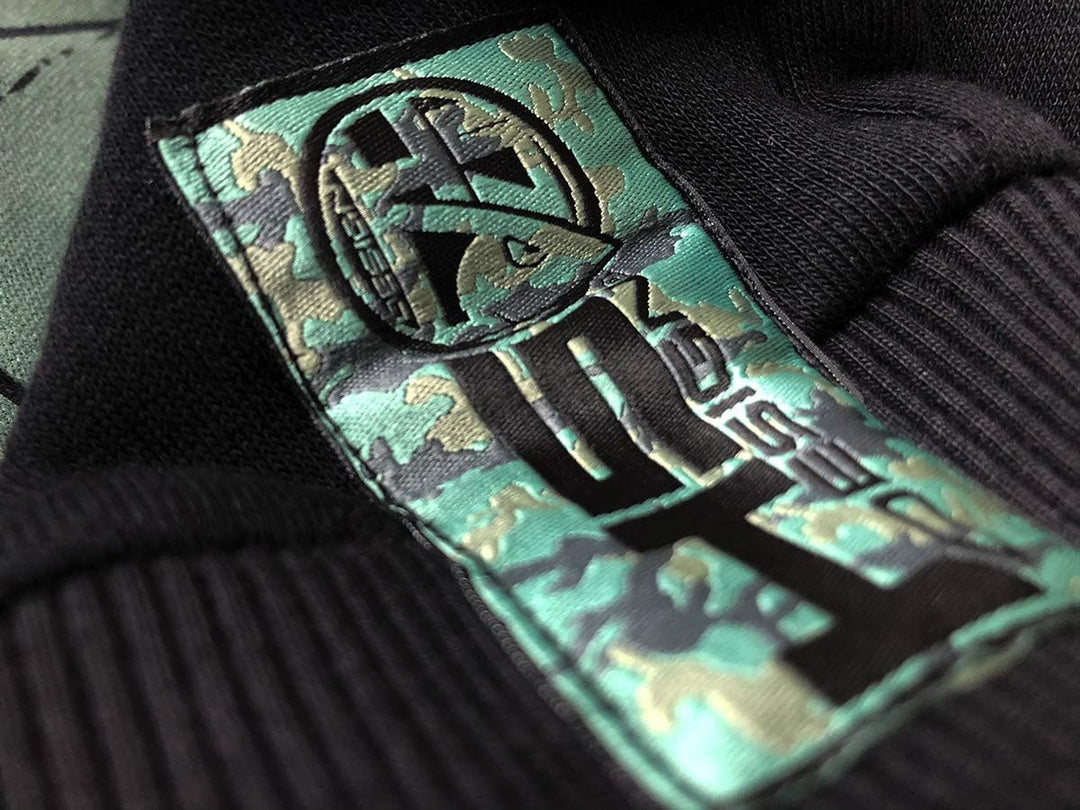 HOTSPOT DESIGN Hoodie Zander, L, Schwarz, mit Tarndetail, 010301203