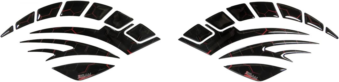 BIKE-label Tankpad seitlich Tankschutz Aufkleber Waben Rot Red 800760