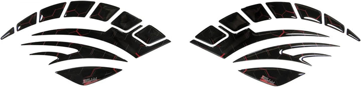 BIKE-label Tankpad seitlich Tankschutz Aufkleber Waben Rot Red 800760