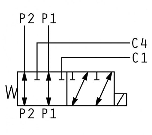 Magnetventil (Umschalt-/Wegeventil), 6/2, 1/2", 90 Liter/min Grösse 12V, 12V