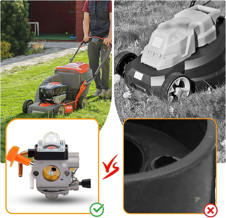 Haishine Vergaser mit Zündkerze C1Q-S174 for STIHL FS90 FS110 HT101 FS130 FS100 FS110R KM110R KM130