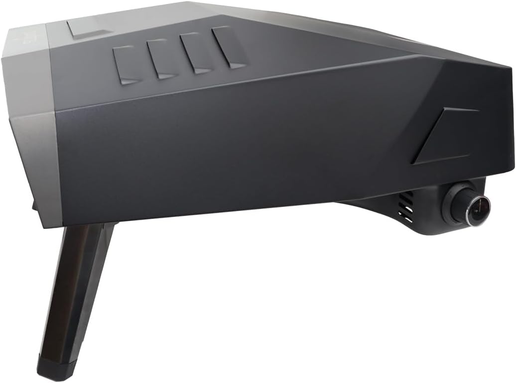 SANTOS Pizzaofen O-160 - inkl. innovativem Pizza-Drehteller & U-Brenner - Pizzastein Ø37cm- 360° Brä