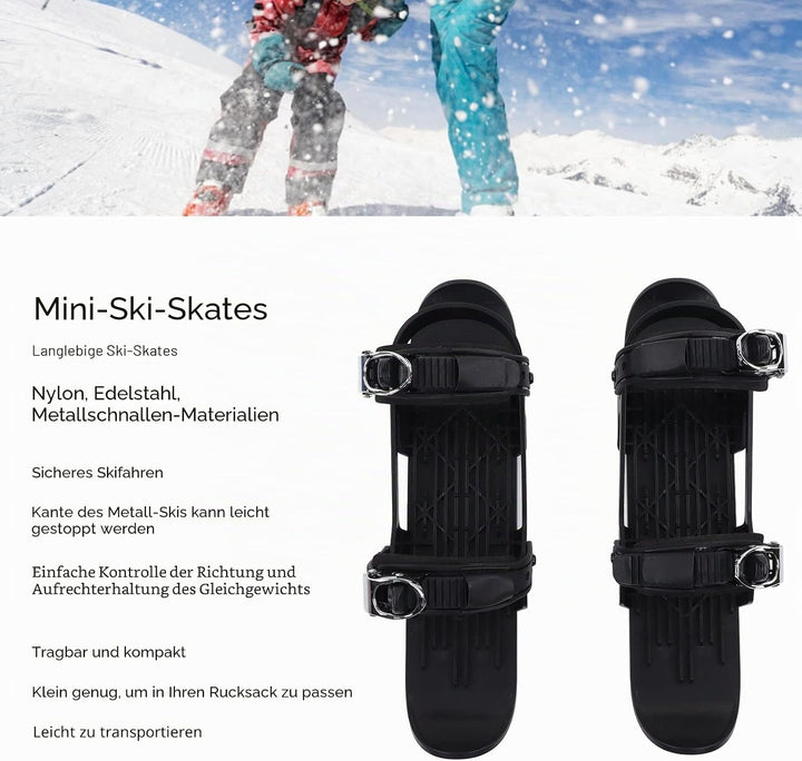 Mini Ski Ski Skates Verstellbare Kurze Skiboden für Kinder und Erwachsene Schneesportstarken Haltbar