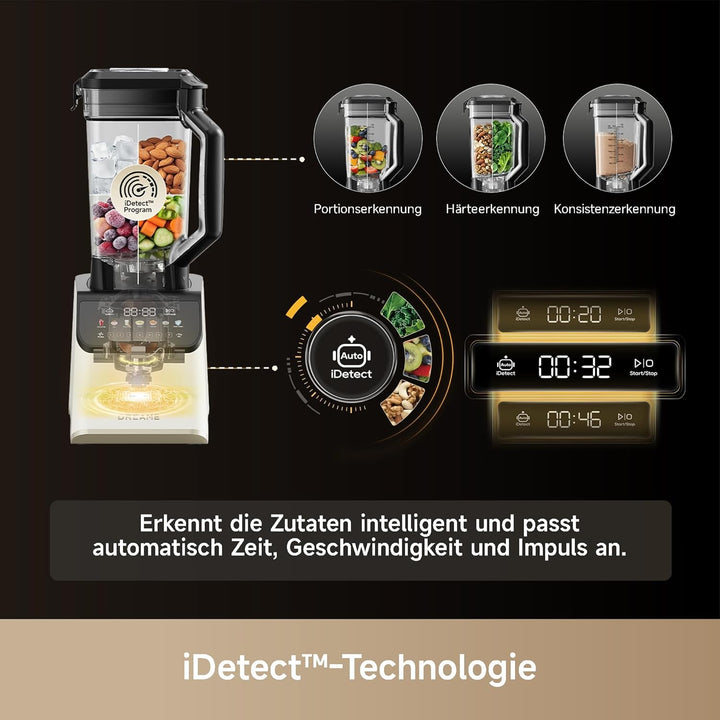 Dreame BlendLogic™ Hochleistungs-Mixer, iDetect™-Technologie, 2 Tritan™ Mixbecher (2,0 L & 700 mL),