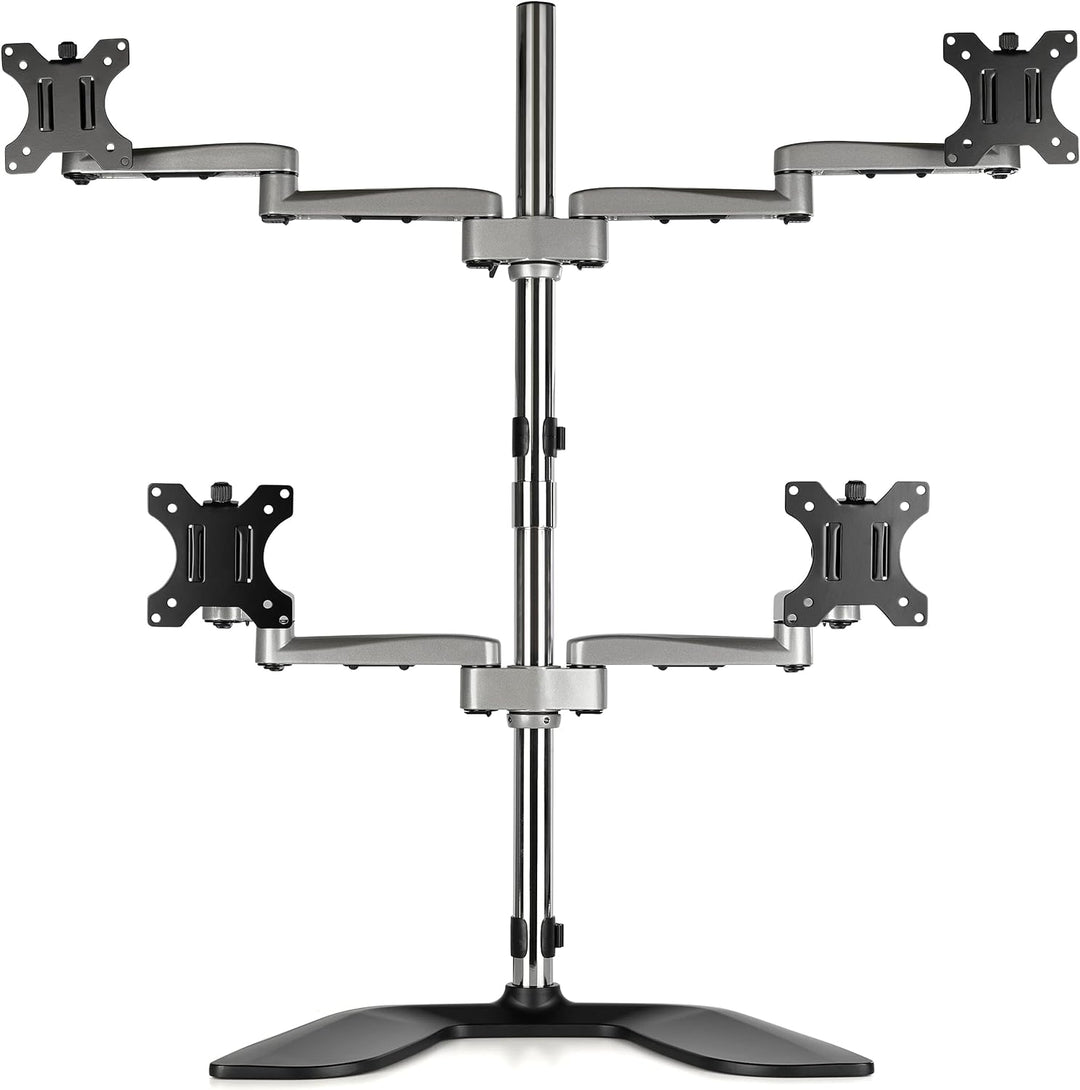 StarTech.com Monitorhalterung für vier Bildschirme (für bis zu 32" VESA-Monitore, beweglich, Stahl &