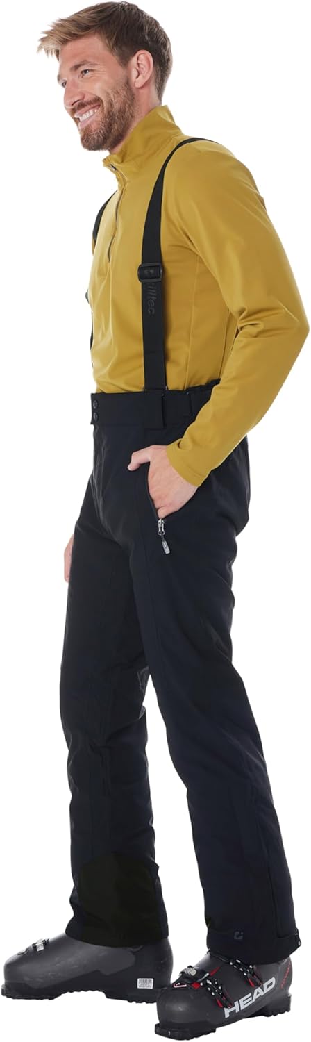 Killtec Herren Skihose/Funktionshose mit abnehmbaren Trägern Schwarz S Skihose, Schwarz S Skihose
