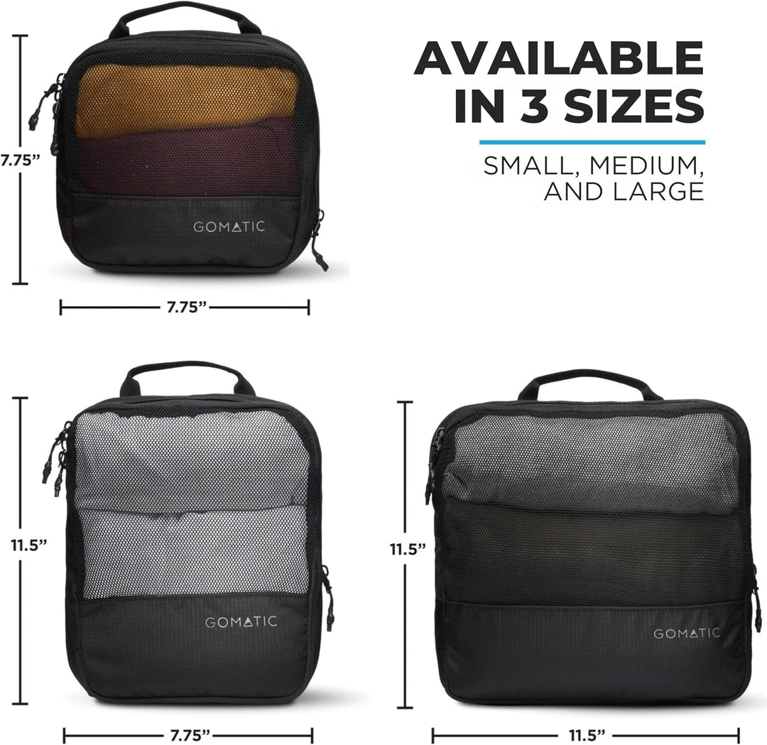 Gomatic Packing Cubes Kompressions-Gepäck-Organizer für Handgepäck, Koffer, Reisetaschen, Gross - Gr
