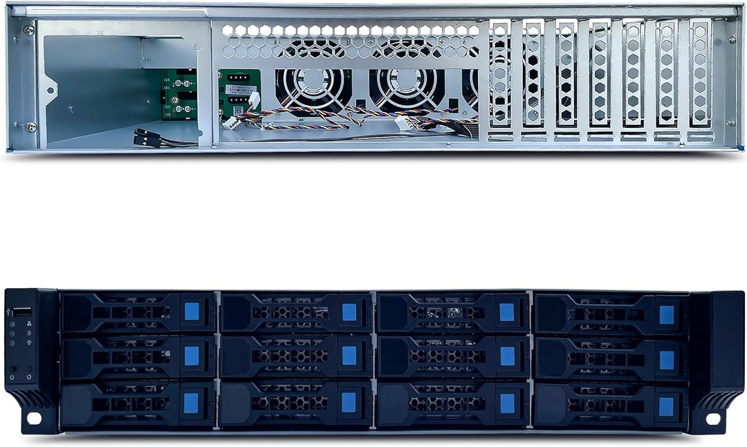 FANTEC 2563 SRC-2012X07-12G/6G 19" 4HE 680mm Storage Gehäuse, 12x SAS/SATA Einschübe mit je 2 Status