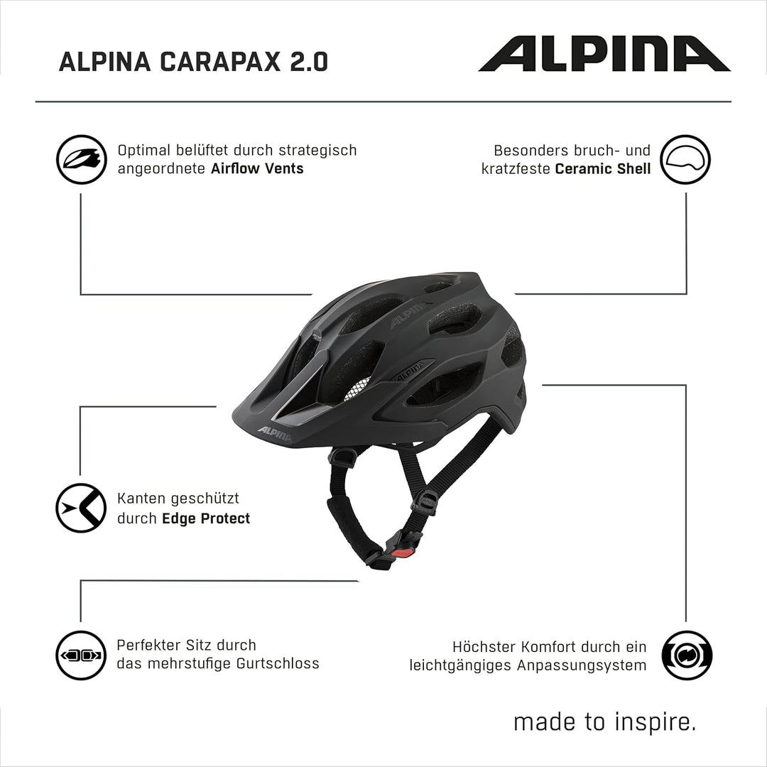 Alpina Black Matt 52-57 cm, Black Matt 52-57 cm