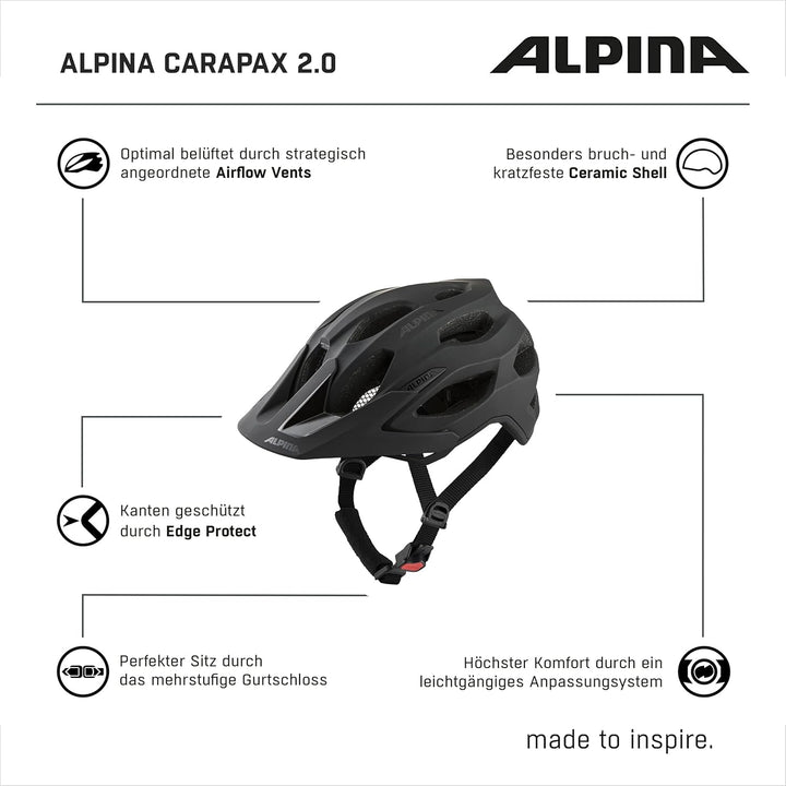 Alpina Black Matt 52-57 cm, Black Matt 52-57 cm