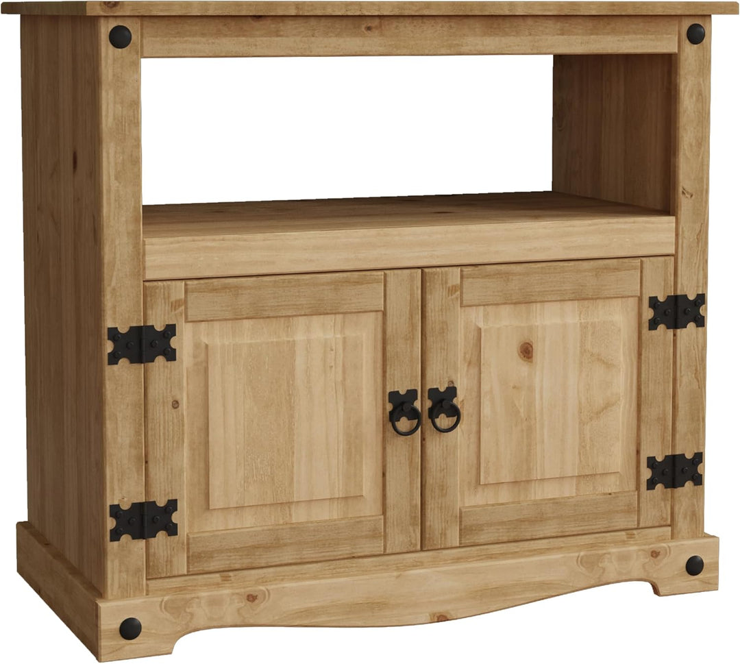 Vida Designs Corona TV-Schrank, Fernsehtisch, Schrank Wohnzimmer, gerade, Standfuss mit Ablage und M
