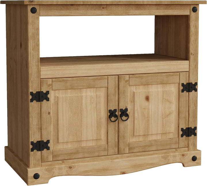 Vida Designs Corona TV-Schrank, Fernsehtisch, Schrank Wohnzimmer, gerade, Standfuss mit Ablage und M