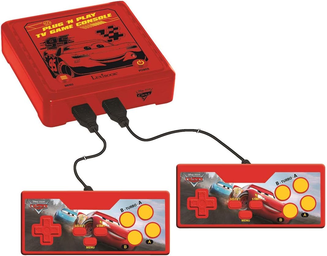 Lexibook JG7800DC-1 Plug 'N Play-TV-Spielkonsole mit 300 Spielen, Rot
