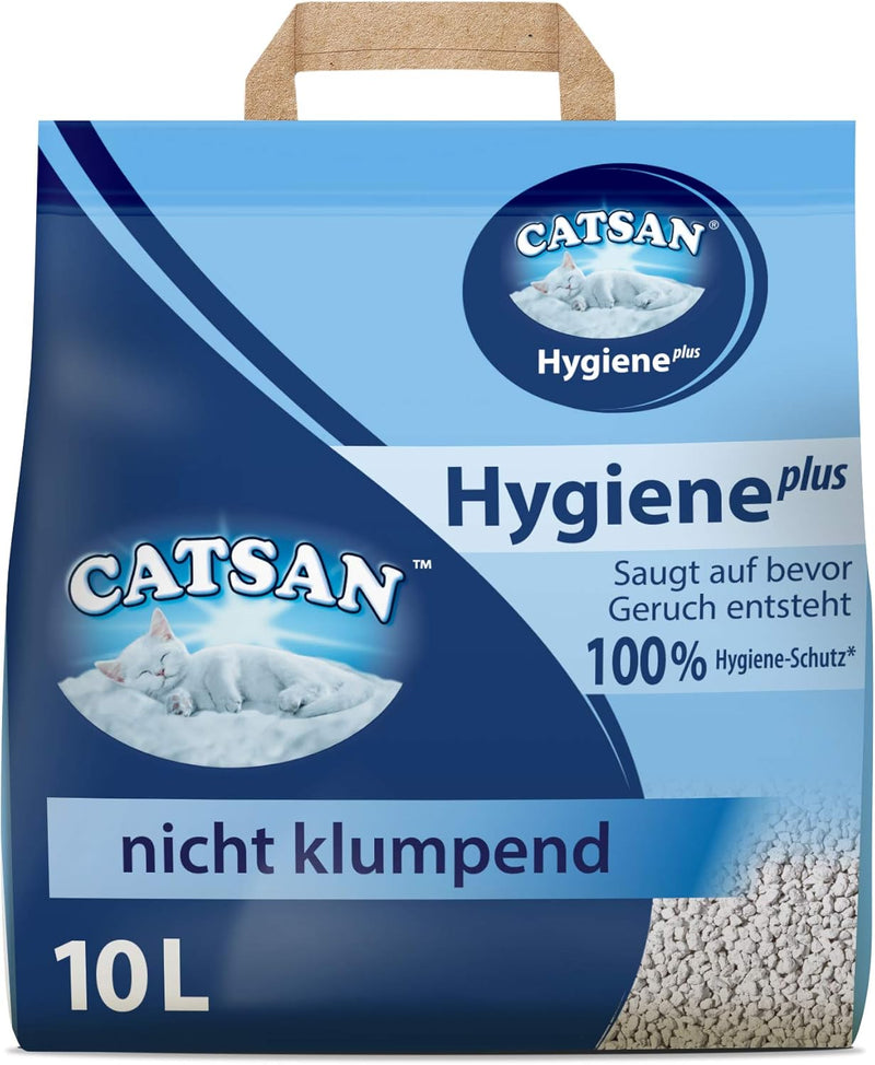Catsan Katzenstreu Hygiene Plus, 1 Beutel (1 x 10l) 1x10l, 1x10l