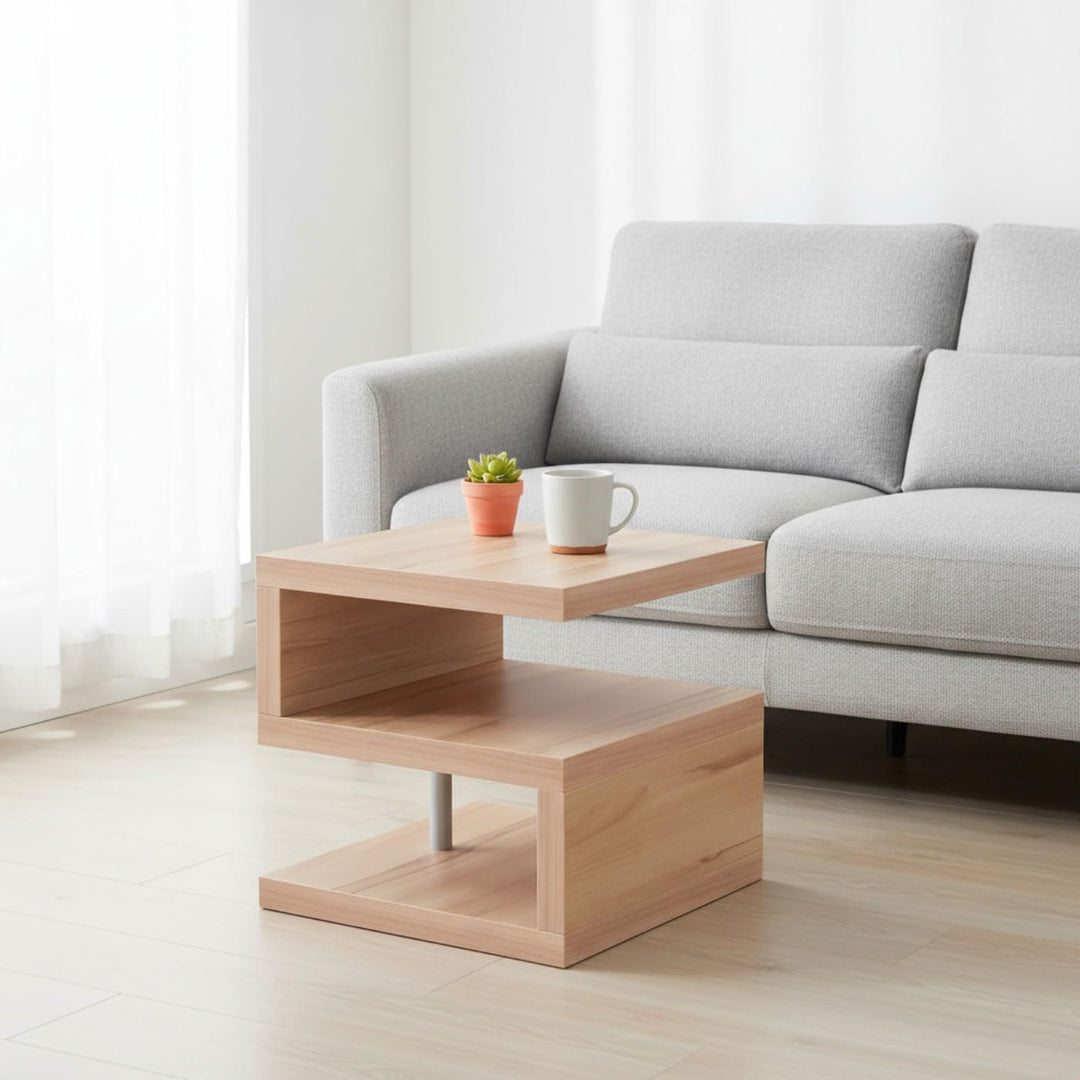 levandeo Couchtisch Sigi Kernbuche Dekor 44x44cm Höhe: 44cm - Deutsche Herstellung Keine Montage! Fe