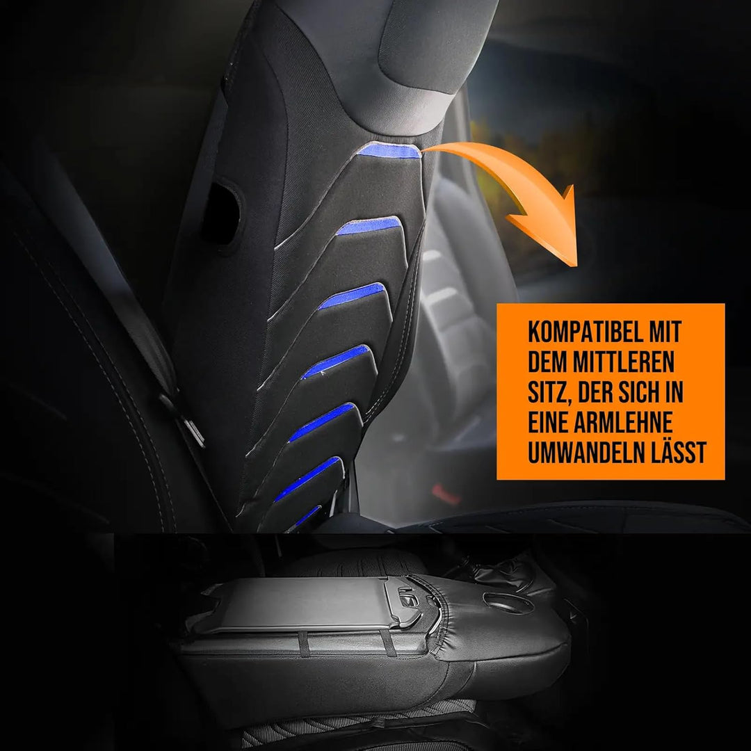 Autositzbezüge Universal 2+1 für Renault Master (2011-2025), Opel Movano (2022-2024) – Vordersitze A