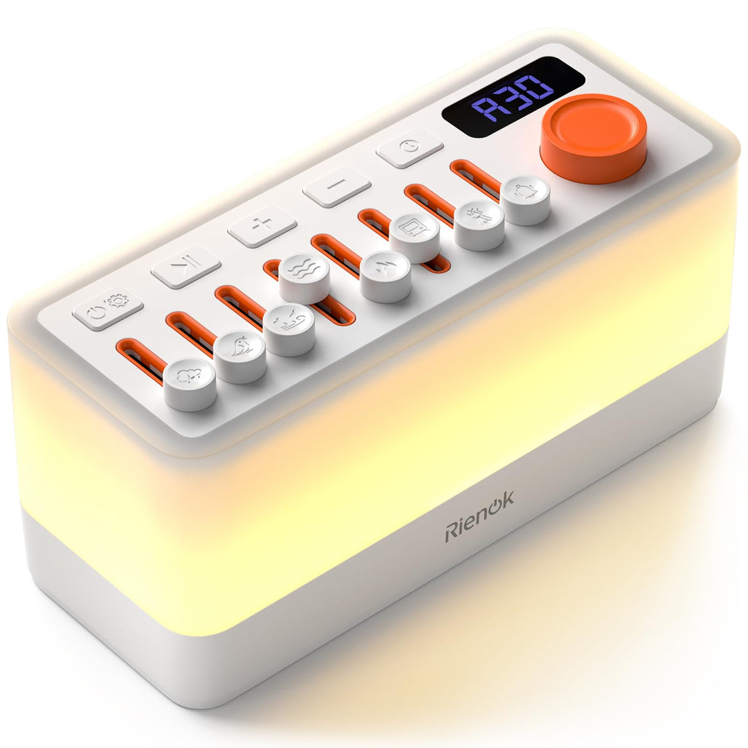 RIENOK Bluetooth Lautsprecher mit Licht Nachttischlampe 11 Farbe RGB Licht Dimmbar Nachtlicht 8 Natu